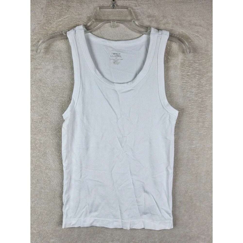 French Laundry Women's Sleeveless Tank Top White Size S